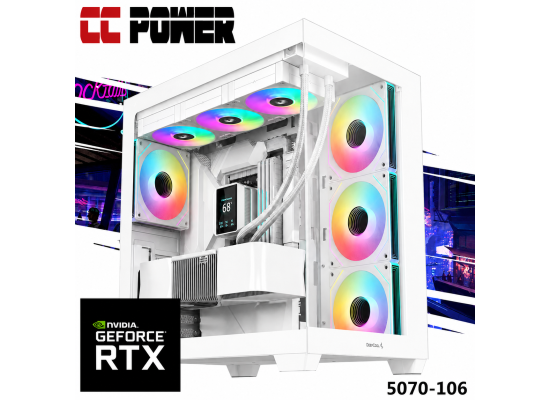 CC Power 5070-106 Gaming PC NEW 9Gen AMD Ryzen 7 9700X 8-Cores w/ Nvidia RTX 5070 12GB GDDR7 & DDR5 Memory & Advanced Air Cooler