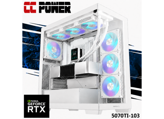 CC Power 5070TI-103 Gaming PC 14Gen Intel Core i9 K-Series 24-Cores w/ Nvidia RTX 5070 TI 16GB & Liquid Cooler