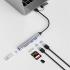 WiWU Zolo Wi-HB003 5-in-1 USB-C/USB-A Hub Adapter - Gray