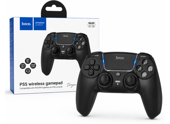 HOCO GA32 Dragon PS5 Wireless Gamepad Bluetooth 5.1 600mAh - Black