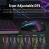 Redragon M602 Wireless Griffin RGB Gaming Mouse, Tri-Mode 2.4G/USB-C/Bluetooth Mouse Gaming, RGB Spectrum Backlit Ergonomic Mouse with 7 Programmable Backlight Modes up to 8000 DPI for Win PC Gamers