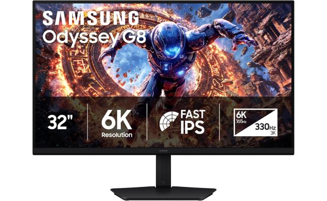 Samsung Odyssey G8 G80HS 32-inch 6K 165 Hz / 3K 330 Hz Gaming Monitor – Black