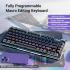 Redragon K708 Wireless Mechanical Keyboard with Screen, Volume Knob & Pre-Lubed Switches - Tri-Mode (Bluetooth/2.4G/USB-C) RGB Gasket Gaming Keyboard, Hot Swappable, 4000mAh Battery for PC, Mac, etc.