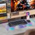 Redragon K708 Wireless Mechanical Keyboard with Screen, Volume Knob & Pre-Lubed Switches - Tri-Mode (Bluetooth/2.4G/USB-C) RGB Gasket Gaming Keyboard, Hot Swappable, 4000mAh Battery for PC, Mac, etc.