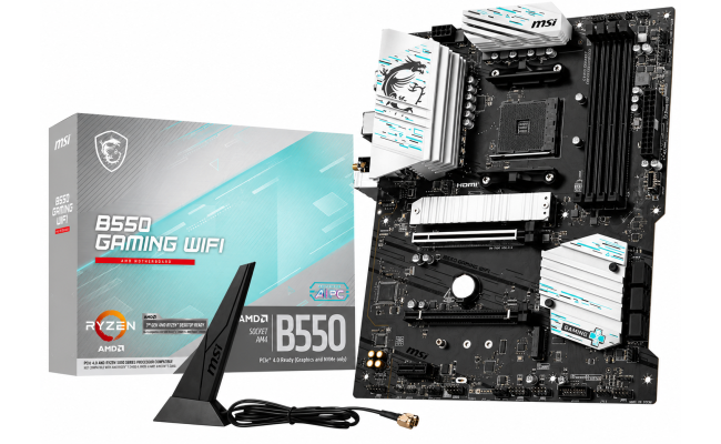 MSI B550 Gaming WIFI , ATX - Supports AMD Ryzen 5000 Series, and 3000 Series Processors, AM4 - DDR4 , M.2 Gen4, 1G LAN