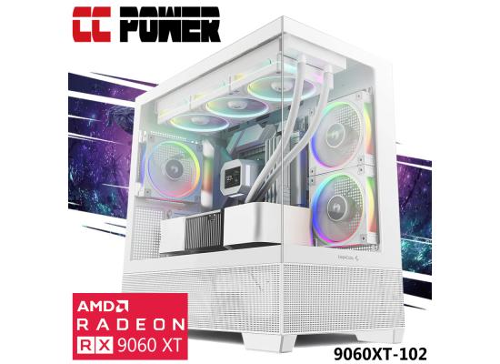 CC Power 9060XT-102 Gaming PC NEW 14Gen Intel Core i5 10-Cores w/ AMD Radeon RX 9060 XT 16GB DDR6 & Advanced Air Cooler