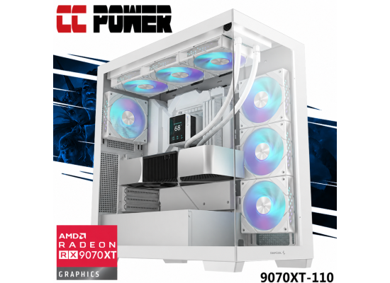 CC Power 9070XT-110 Gaming PC NEW 9Gen AMD Ryzen 9 9950X3D 16-Cores w/ AMD Radeon RX 9070 XT 16GB GDDR6 & Liquid Cooler