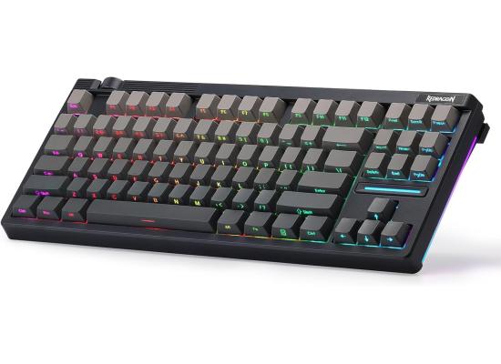 Redragon K729 PRO 80% Wireless Gasket RGB Gaming Keyboard, 3-Mode TKL Mechanical Keyboard w/Knob Control, Gradient PBT Keycaps, Hot-Swap South-Facing Socket & 5-Layer Dampener, Custom Silent Switch