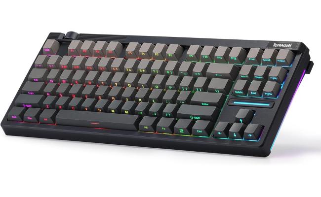 Redragon K729 PRO 80% Wireless Gasket RGB Gaming Keyboard, 3-Mode TKL Mechanical Keyboard w/Knob Control, Gradient PBT Keycaps, Hot-Swap South-Facing Socket & 5-Layer Dampener, Custom Silent Switch