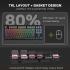 Redragon K729 PRO 80% Wireless Gasket RGB Gaming Keyboard, 3-Mode TKL Mechanical Keyboard w/Knob Control, Gradient PBT Keycaps, Hot-Swap South-Facing Socket & 5-Layer Dampener, Custom Silent Switch