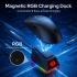 Redragon K1NG M999 Ultra Lightweight Wireless Gaming Mouse with RGB Magnetic Charging Dock, BT/2.4G Wireless/Wired Optical Mice, 45000 DPI, 5 Programmable Buttons for PC/Mac, Black