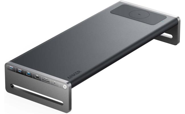 Anker 675 (12-in-1, Monitor Stand) Docking Station with 10Gbps USB-C Ports, 4K@60Hz HDMI Display, Wireless Charging Pad
