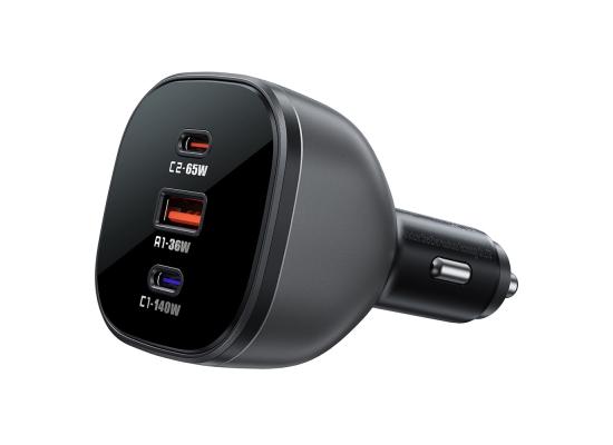 ACEFAST B14 165W USB + Dual Type-C Car Charger Phone Fast Charging Adapter - Black product thumbnail 2