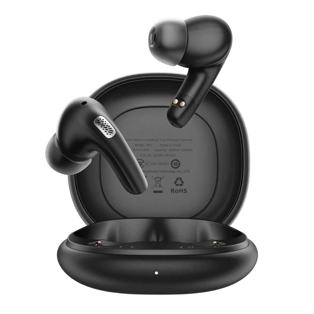 ACEFAST W3 TWS Bluetooth-Compatible Earbuds Active Noise Cancelling Wireless In-Ear Headset - Black