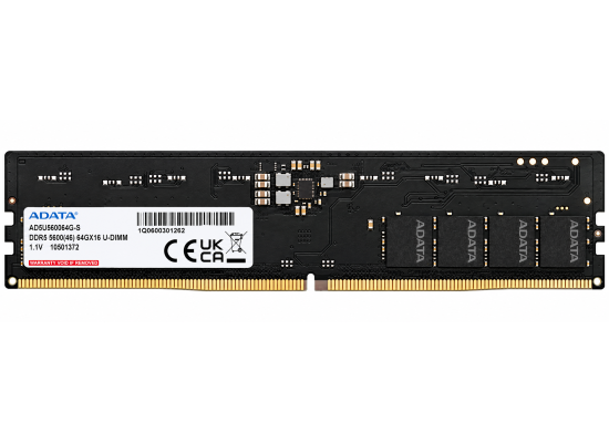 ADATA DDR5-5600 64GB (1x 64GB) U-DIMM Desktop Memory On-Die ECC