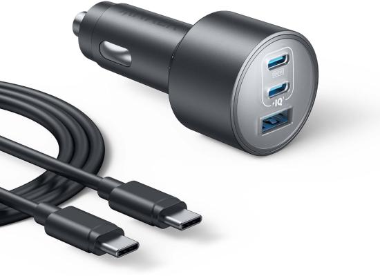 Anker 167.5W Max 3-Port Ultra-Compact USB C Fast Charging Car Charger