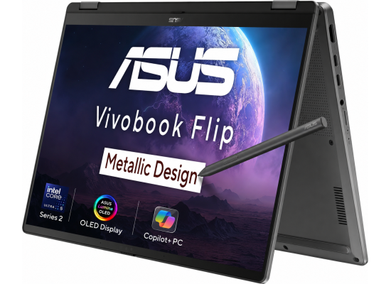 ASUS Vivobook 14 Flip (2025) TP3407 Copilot+ PC NEW Intel Core Ultra 5 Gen II 226V 8-Cores w/ Intel® Arc Graphics & OLED Touch Screen