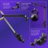 Proove Gaming Arrow Microphone Boom Arm Stand - Black