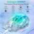 Redragon M695 CT Wired Gaming Mouse, 24,000 DPI, 7 Programmable Button, 2 Side Buttons, 8 RGB LED Backlit Mode, Clear Transparent Shell, Light up Gamer Mice, Soft Cable for PC/Mac/Xbox, White