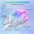 Redragon M695 CT Wired Gaming Mouse, 24,000 DPI, 7 Programmable Button, 2 Side Buttons, 8 RGB LED Backlit Mode, Clear Transparent Shell, Light up Gamer Mice, Soft Cable for PC/Mac/Xbox, White