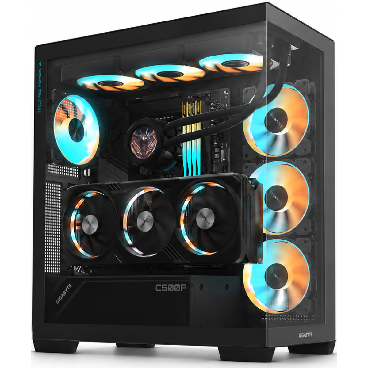 GIGABYTE C500 ATX Computer Case, 410MM/BL ST ATX GPU, Mid Tower Form Factor, RGB Lighting, 3.5