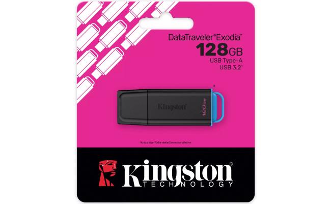 Kingston DataTraveler Exodia Onyx 128GB USB 3.2 Gen 1 Flash Drive - DTXG2/128GB