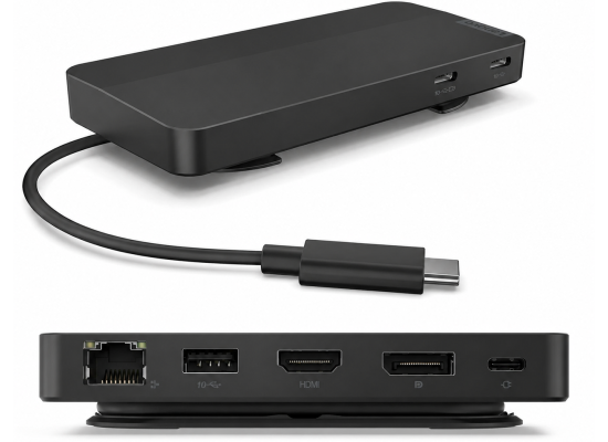 Lenovo USB-C Dual Display Travel Dock (1 DP 1.4 & 1 HDMI 2.0) up to 65W Charging for Laptop (No Power Adapter Included) Support Dual 4K Display product thumbnail 2