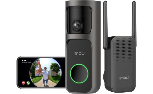 Imou DS3 4MP Panoramic Doorbell DB3 KIT, Video Doorbell 2K+ WiFi with Chime, 4MP Night Vision 5m, AI Package Detection App Alert, Head-to-Toe Panoramic View, Two-way Audio