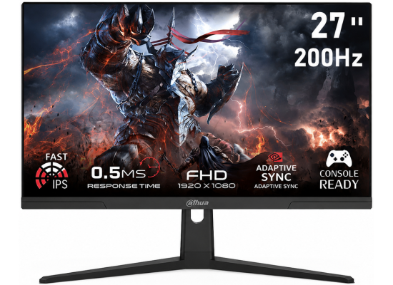 Dahua LM27-E231BN 27" FHD IPS Gaming Monitor - 200Hz, 0.5ms OD, HDR10, HDMI, DisplayPort - 1 Year Warranty
