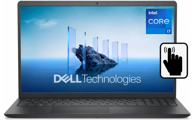 Dell 15 Laptop DC15250 (2025) Intel Core i7 13Gen 10-Core Built For Everyday Computing w/ Touch Screen Display & Windows 11 Pre-Installed - Carbon Black
