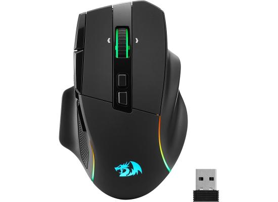 Redragon M925 PRO Wireless Gaming Mouse, 26,000 Max DPI Optical RGB Mice with 10 Programmable Buttons, Hyper-Fast Scroll, Software Supports DIY Keybinds & DPI, Black