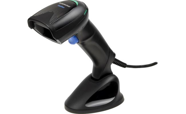Datalogic Gryphon GD4520 Handheld Barcode Scanner, with Stand, 1D & 2D & OCR Scanner Capabilities, 650 nm Wavelength, 1280 x 800 pixels Sensor Resolution, Wired Connectivity, Black