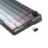 Redragon K673GG PRO 75% Wireless Gasket RGB Gaming Keyboard, 3-Modes 81 Keys Compact Mechanical Keyboard Hot-Swap Socket, Dedicated Knob Control and Sound Absorbing Pads, Linear - Red Switch