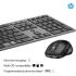 HP 725 Multi-Device Rechargeable Wireless Keyboard and Mouse Combo , up to 2 Months (Keyboard) 30 Days (Mouse) of Usage From a 3-Minute Charge