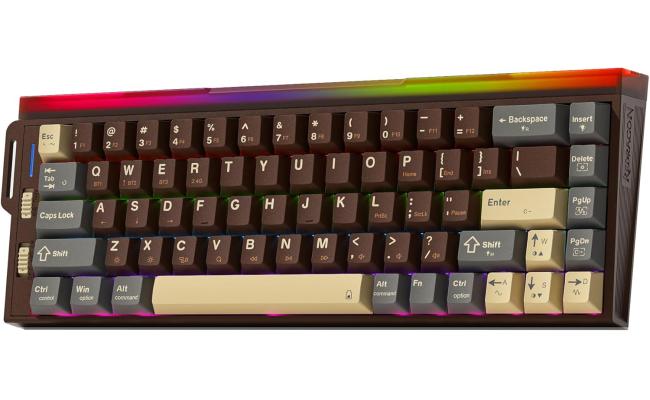 Redragon K752 Wireless Mechanical Keyboard, 60% Gasket Mount Gaming Keyboard with RGB Backlit, Creamy Sound, Tri-Mode 2.4GHz/BT5.0, Hot-Swappable, PBT Keycaps for PC/Mac Gamer