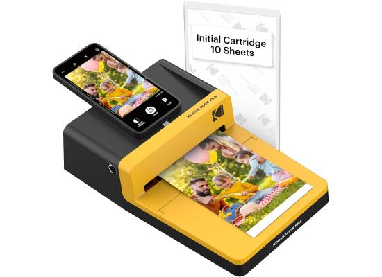 KODAK Dock Era Photo Printer 10 x 15 cm, 4PASS, 8 Sheets | Bluetooth, iPhone & Android, Charge While Printing, Water Resistant, Fingerprint Proof & Fade Resistant