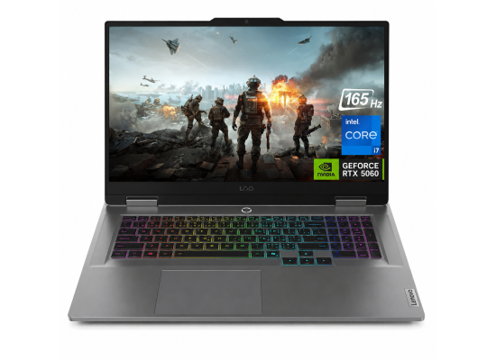 Lenovo LOQ Gaming 17 (2025) 13Gen Intel Core i7 13650HX 14-Cores w/ AI Engine+ LA1 Chip & Nvidia RTX 5050 8GB DDR7 & IPS 165Hz Display - Luna Grey