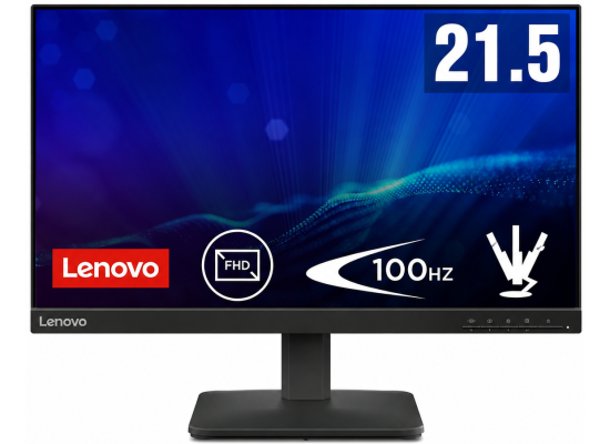 Lenovo L22-4E IPS 21.5" Full HD 99% sRGB 100Hz Eyesafe & Low Blue Light w/ VGA & HDMI Interface - Black