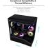 Lian-Li Vector V100R Mid-Tower Computer Case, 4x 120mm Pre-Installed Fan, Up to 360mm Radiator & 7x 120mm Fan Support, 4mm Tempered Glass, Steel & Plastic Materials, Black
