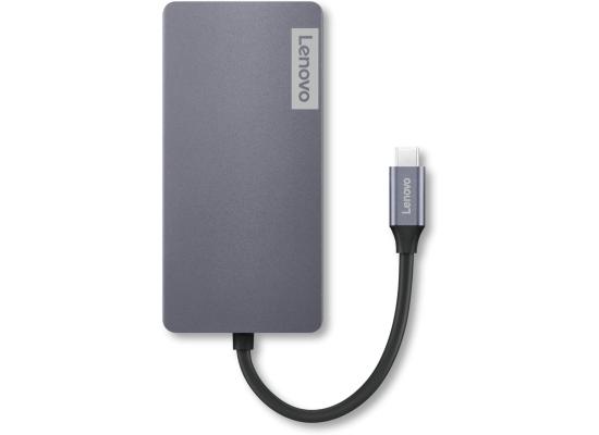 Lenovo 150 USB-C Travel Dock (Charging Host Upto 100W |3 x USB-A 3.0| x HDMI 1.4, 4K @ 30 Hz| 1 x VGA, Up to 1920 x 1080 @ 60 Hz | 1 x Video Output | RJ45 Support |1 Year Warranty| Grey)