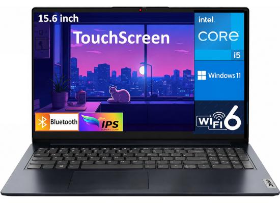 Lenovo NEW IdeaPad 1i (2024) 13th Gen Intel Core i5 10-Cores Budget-Friendly & Lightweight w/ Touch Screen & Windows 11 Home (Customized) - Abyss Blue