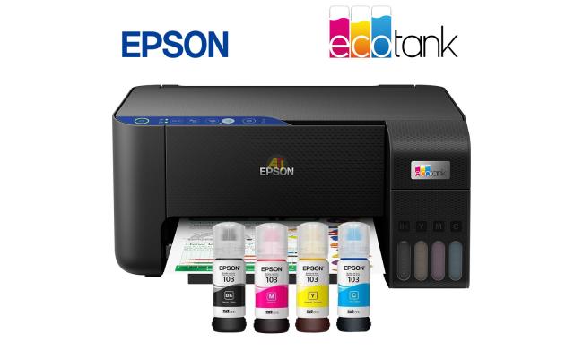 Epson EcoTank L3252 Wi-Fi All-in-One (Copy/Print/Scan) Ink Tank Printer (Black)