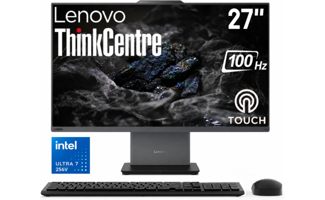 Lenovo ThinkCentre NEO 50a Gen 6 (2025) 27" All-in-One PC Intel® Core Ultra 7 256V 8-Cores w/ Slim, Smart & Space-Saving Designed & Touch Screen - Luna Grey