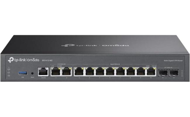 TP-Link Omada ER7412-M2 Multi-Gigabit VPN Router | Quad-core | 2X 2.5G Ports | 1x USB 3.0 Port