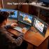 V2COM P7 Pro 15.6" IPS Full HD Triple Screen Extender Portable Monitor for Laptops 13-17.3" Ultra-Slim One Cable USB-C/USB-A Extended Display For macOS Windows Chrome OS Nintendo Switch