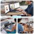 V2COM P7 Pro 15.6" IPS Full HD Triple Screen Extender Portable Monitor for Laptops 13-17.3" Ultra-Slim One Cable USB-C/USB-A Extended Display For macOS Windows Chrome OS Nintendo Switch