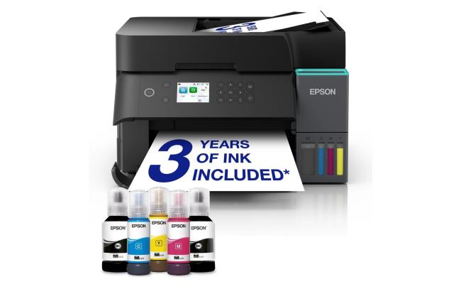 EPSON EcoTank L6370 A4 Wi-Fi Duplex All-in-One Ink Tank Printer For Small & Mid-Sized Businesses Heat-Free Technology up to 8,500 Yield Ink Bottle
