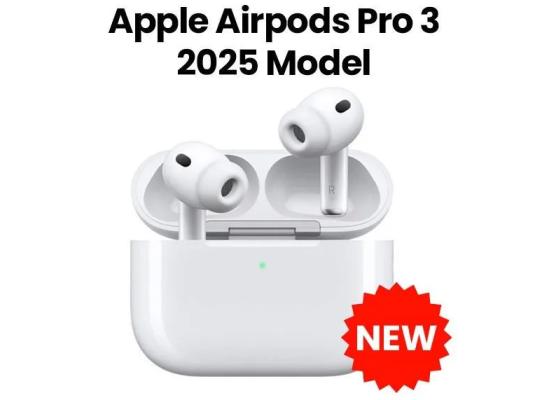 Apple AIR PODS PRO 3 Wireless headphones with charging case. includes 5 ear tip sizes. compatible with USB - C , Apple watch, Magsafe & Qi Certified Charger USB - Cable sold separately