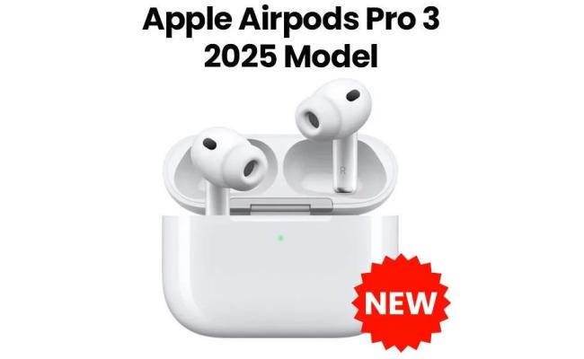Apple AIR PODS PRO 3 Wireless headphones with charging case. includes 5 ear tip sizes. compatible with USB - C , Apple watch, Magsafe & Qi Certified Charger USB - Cable sold separately