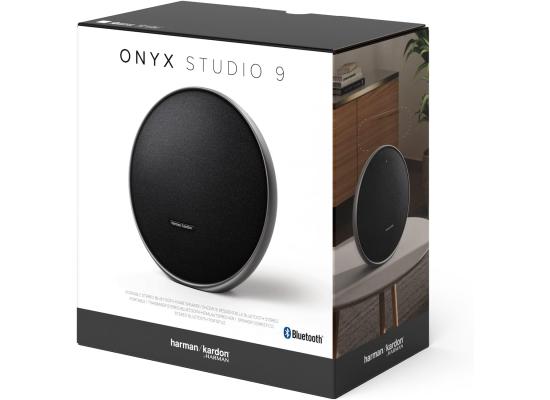 Harman Kardon Onyx Studio 9 Portable Speaker, 50W RMS Output Power, 1x 120mm Woofer, 3x 20mm Tweeter, Bluetooth 5.3 Connectivity, Type-C Port, Black